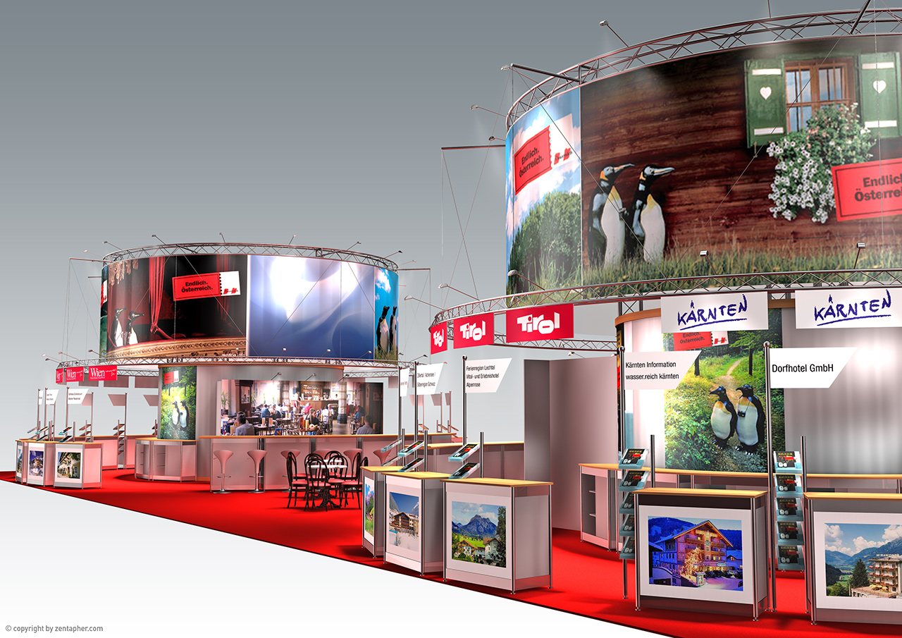 Messestand „Endlich. Österreich“.